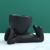 Modern home ceramic figure flower POTS, creative ceramic green plant potted plants, table display Windows, handicrafts and ornaments Specification image